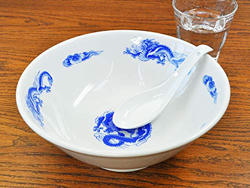 青い龍の模様の日本製ラーメンどんぶり18枚 楽天市場】龍柄 彩龍青 6.3高台丼 約18.5cm 青系 中華食器